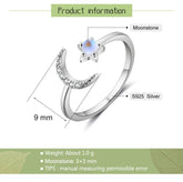 bague étoile et lune